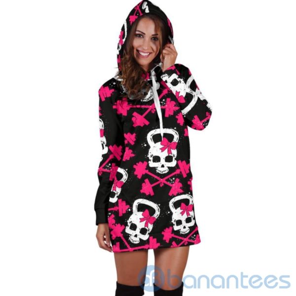 Gym Skull Hoodie Dress For Women Product Photo