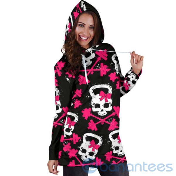 Gym Skull Hoodie Dress For Women Product Photo