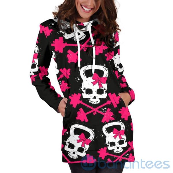 Gym Skull Hoodie Dress For Women Product Photo