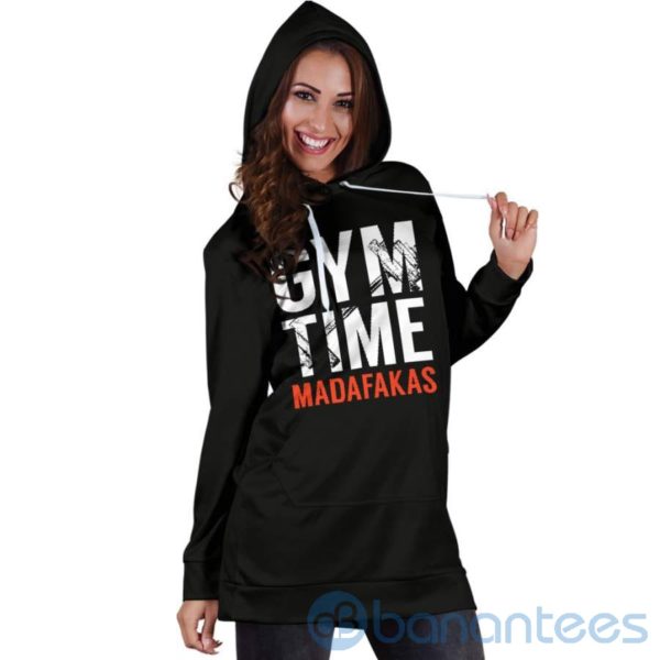 Gym Time Madafakas Hoodie Dress For Women Product Photo