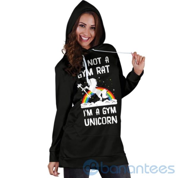Gym Unicorn Hoodie Dress For Women Product Photo