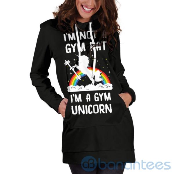 Gym Unicorn Hoodie Dress For Women Product Photo