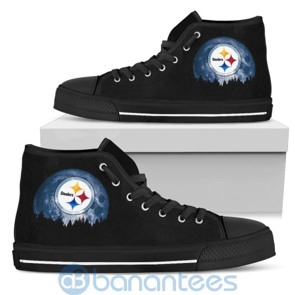 Halloween Moon Pittsburgh Steelers High Top Shoes Product Photo