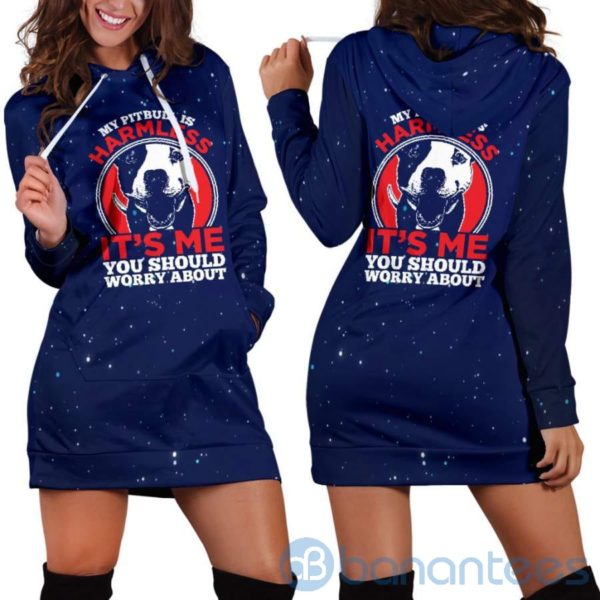 Harmless Pitbull Hoodie Dress For Women Product Photo