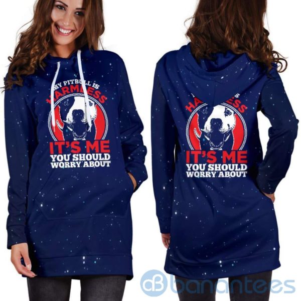 Harmless Pitbull Hoodie Dress For Women Product Photo