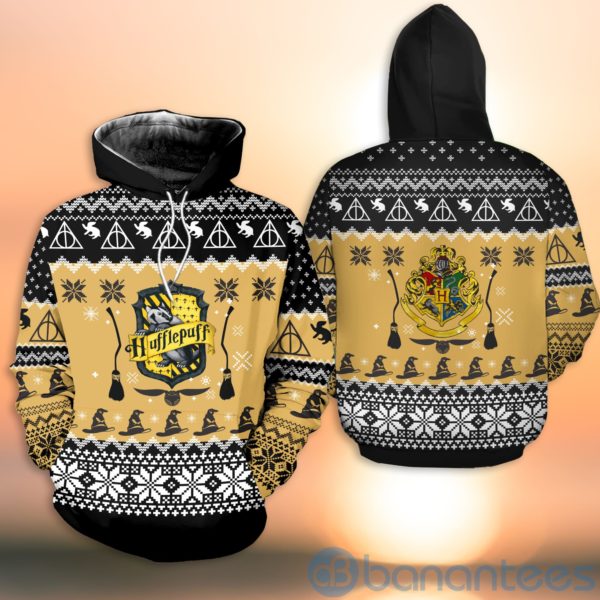 Harry Potter Hufflepuff Christmas All Over Printed 3D Shirt Product Photo