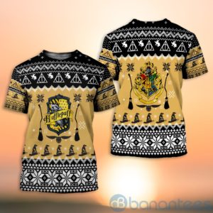Harry Potter Hufflepuff Christmas All Over Printed 3D Shirt Product Photo