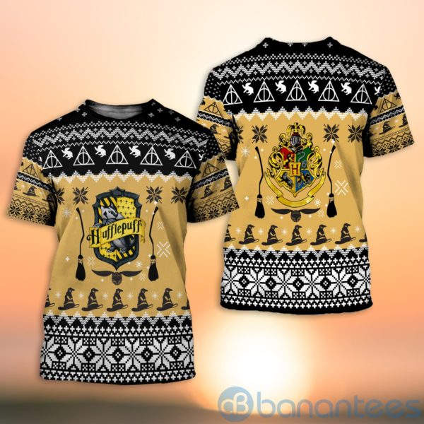 Harry Potter Hufflepuff Christmas All Over Printed 3D Shirt Product Photo