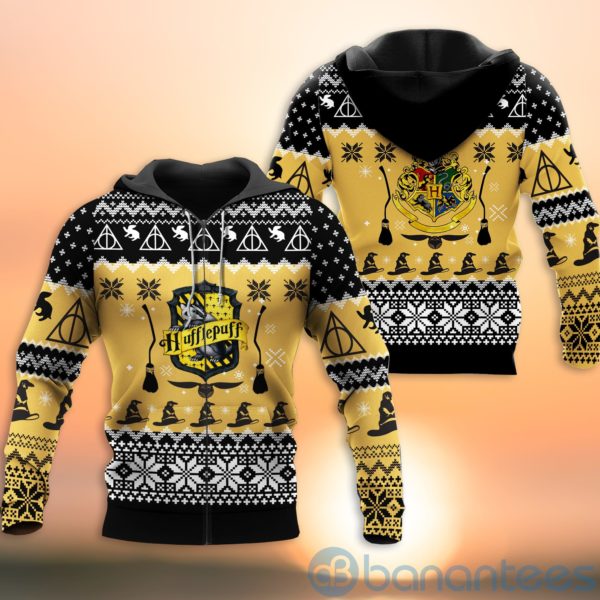 Harry Potter Hufflepuff Christmas All Over Printed 3D Shirt Product Photo