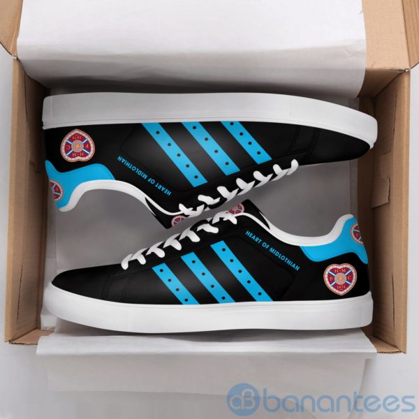 Heart Of Midlothian Fc Light Blue Striped Low Top Skate Shoes Product Photo