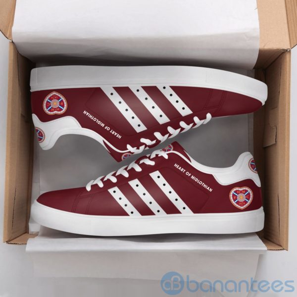 Heart Of Midlothian Fc White Striped Low Top Skate Shoes Product Photo