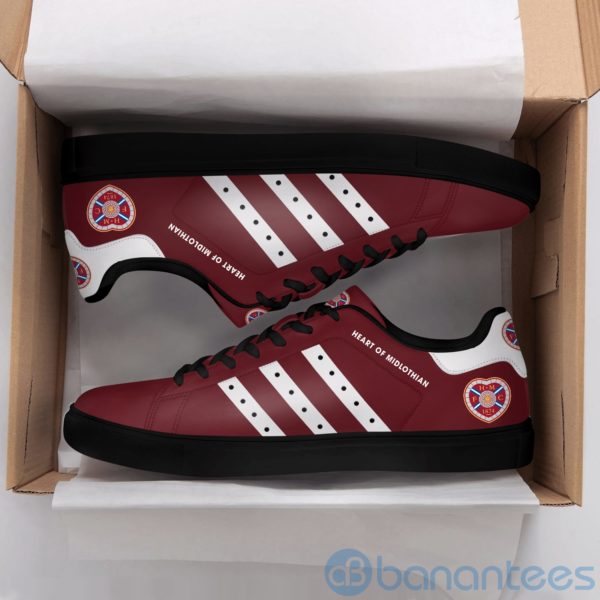 Heart Of Midlothian Fc White Striped Low Top Skate Shoes Product Photo