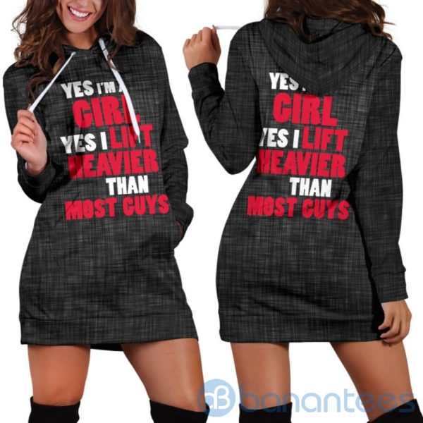 Heavier Than Most Guys Hoodie Dress For Women Product Photo