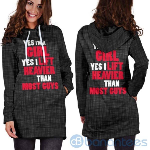 Heavier Than Most Guys Hoodie Dress For Women Product Photo