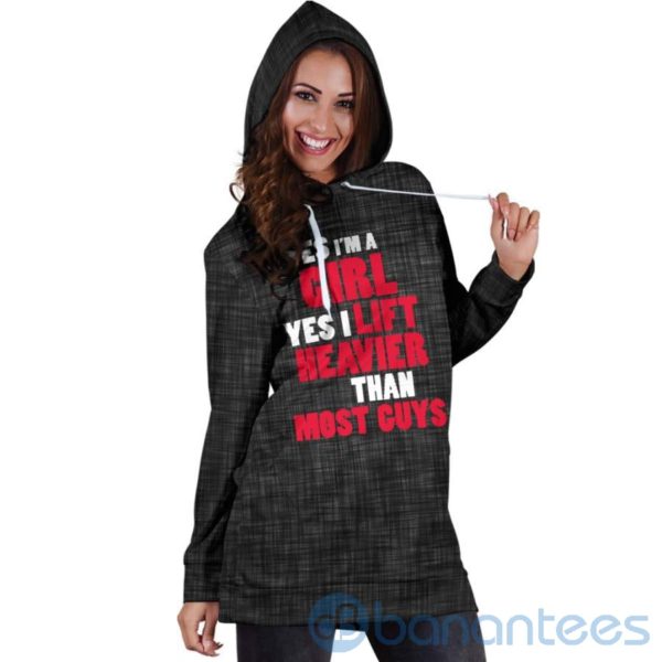Heavier Than Most Guys Hoodie Dress For Women Product Photo