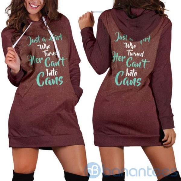 Her Cants Into Cans Hoodie Dress For Women Product Photo