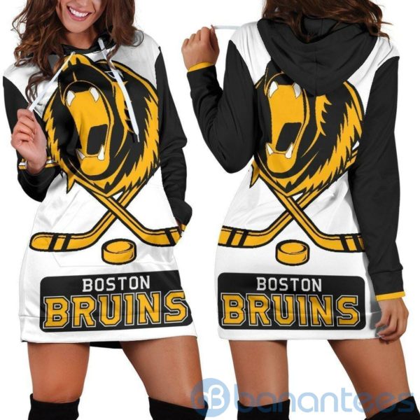 Hockey Boston Bruins Hoodie Dress For Women Product Photo
