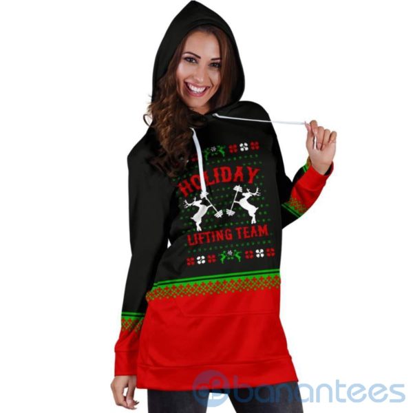 Holiday Lifting Team Christmas Hoodie Dress For Women Product Photo