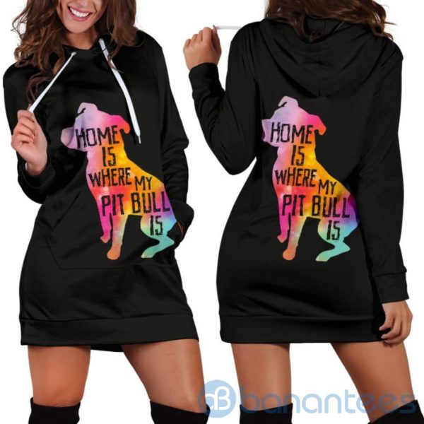 Home Is Where My Pit Is Hoodie Dress For Women Product Photo