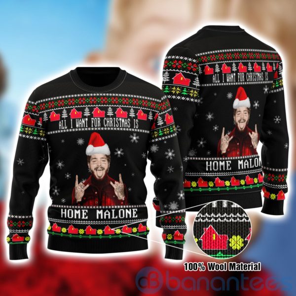 Home Malone Ugly Christmas All Over Printed 3D Shirt Product Photo