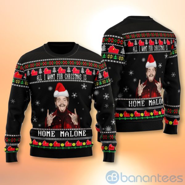 Home Malone Ugly Christmas All Over Printed 3D Shirt Product Photo