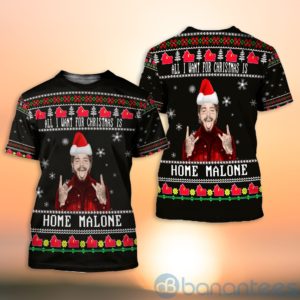 Home Malone Ugly Christmas All Over Printed 3D Shirt Product Photo