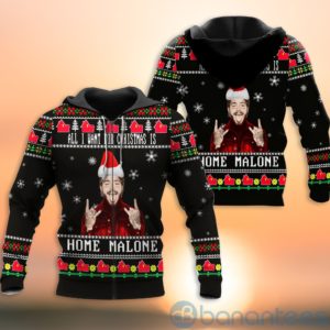 Home Malone Ugly Christmas All Over Printed 3D Shirt Product Photo