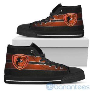 Horizontal Stripes Baltimore Orioles High Top Shoes Product Photo