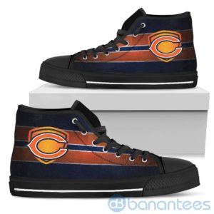 Horizontal Stripes Chicago Bears High Top Shoes Product Photo