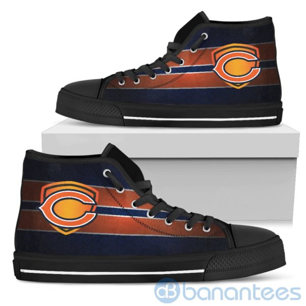 Horizontal Stripes Chicago Bears High Top Shoes Product Photo