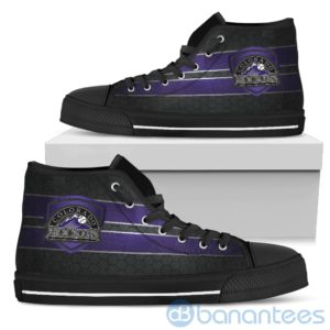 Horizontal Stripes Colorado Rockies High Top Shoes Product Photo