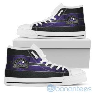 Horizontal Stripes Colorado Rockies High Top Shoes Product Photo