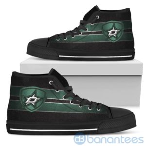 Horizontal Stripes Dallas Stars High Top Shoes Product Photo