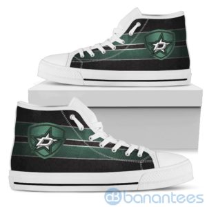 Horizontal Stripes Dallas Stars High Top Shoes Product Photo