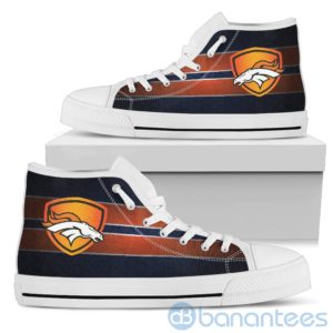 Horizontal Stripes Denver Broncos High Top Shoes Product Photo