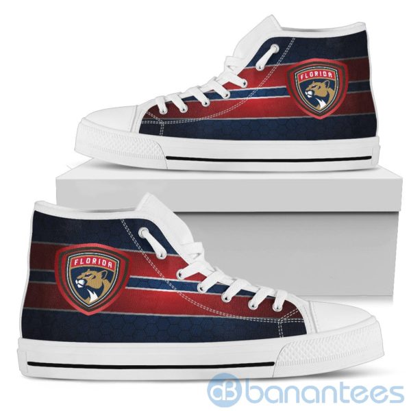 Horizontal Stripes Florida Panthers High Top Shoes Product Photo