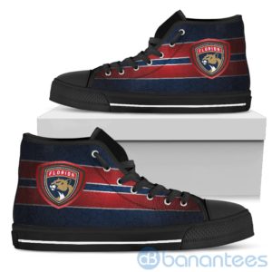 Horizontal Stripes Florida Panthers High Top Shoes Product Photo