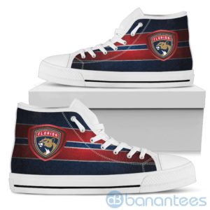 Horizontal Stripes Florida Panthers High Top Shoes Product Photo