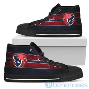 Horizontal Stripes Houston Texans High Top Shoes Product Photo