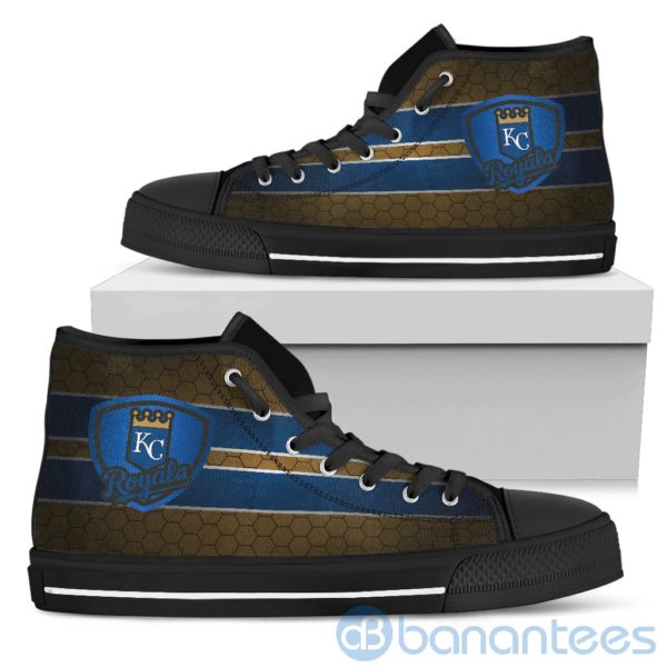 Horizontal Stripes Kansas City Royals High Top Shoes Product Photo