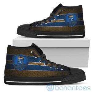 Horizontal Stripes Kansas City Royals High Top Shoes Product Photo