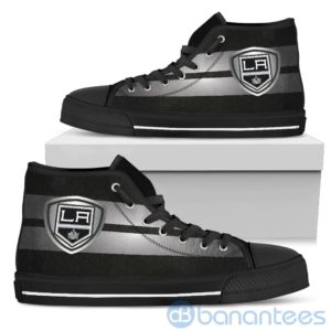 Horizontal Stripes Los Angeles Kings High Top Shoes Product Photo
