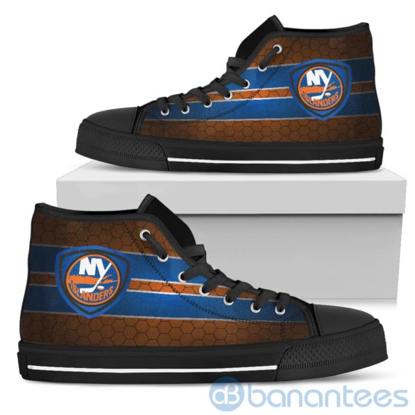 Horizontal Stripes New York Islanders High Top Shoes Product Photo