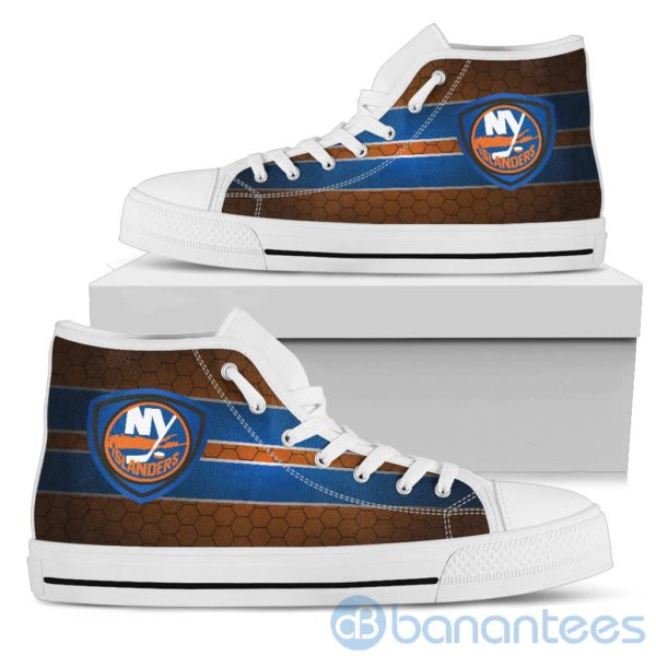 Horizontal Stripes New York Islanders High Top Shoes Product Photo
