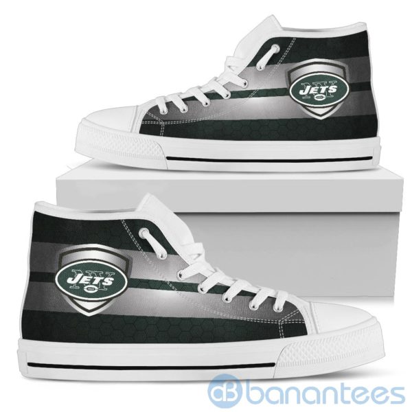 Horizontal Stripes New York Jets High Top Shoes Product Photo
