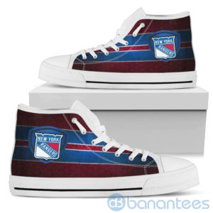 Horizontal Stripes New York Rangers High Top Shoes Product Photo