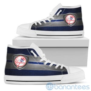 Horizontal Stripes New York Yankees High Top Shoes Product Photo