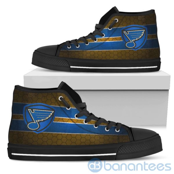 Horizontal Stripes St. Louis Blues High Top Shoes Product Photo