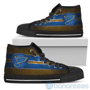 Horizontal Stripes St. Louis Blues High Top Shoes Product Photo