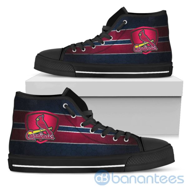 Horizontal Stripes St. Louis Cardinals High Top Shoes Product Photo
